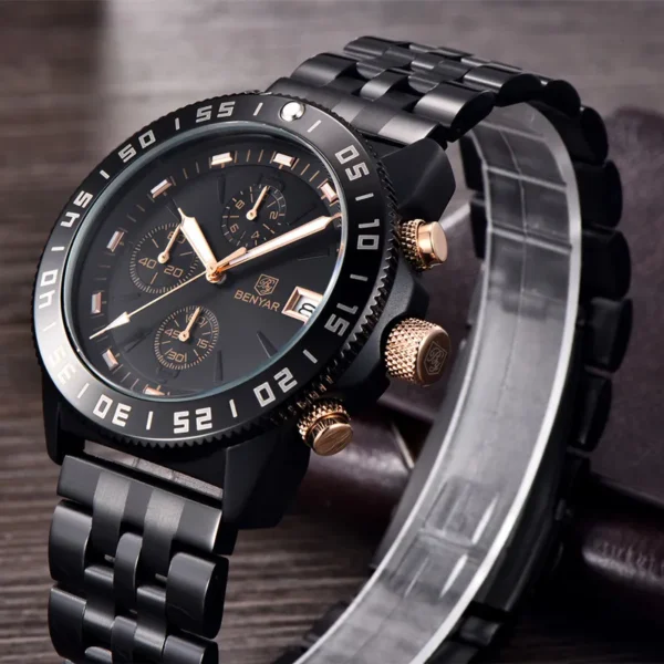 BENYAR Brand Fashion Sports Watch Luxury Military Quartz Wristwatches Waterproof Chronograph Calendar Clock For Men Reloj Hombre 4